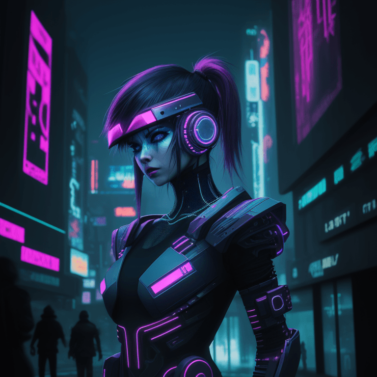 AI generated: Cyber punk photographic cinematic