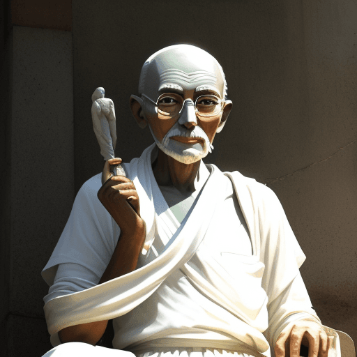 AI generated: Ghandi in the medellin antioquia
