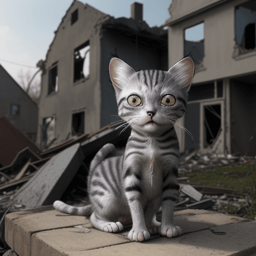 AI generated: reate a story about the adventures of a small, ugly, and thin cat, with a lopsided appearance and on...