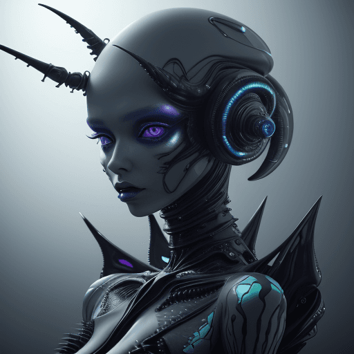 AI generated: metamorphosis, alien fashion editorial, avant-garde hyper futuristic surreal fashion, extreme detail...