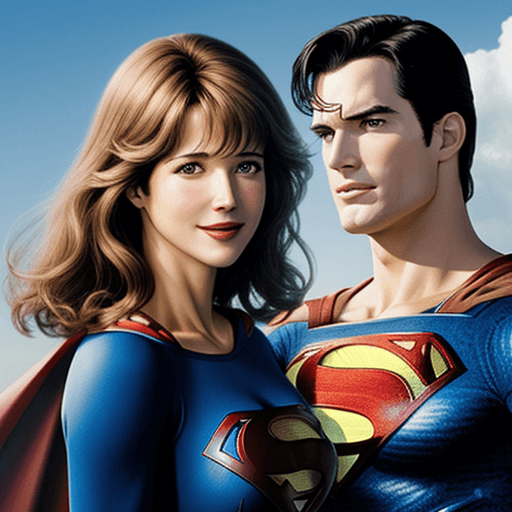 AI generated: Superman and Sophie Marceau