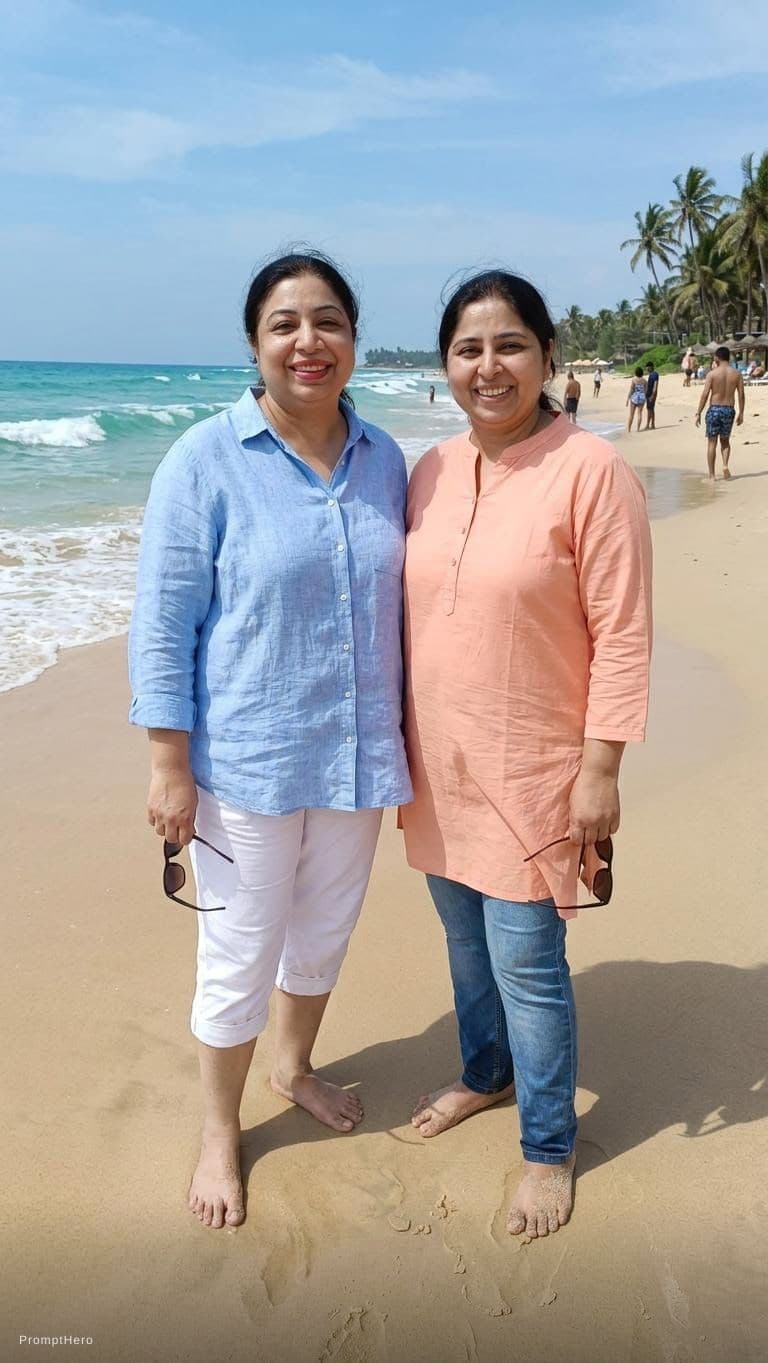 AI generated: simple casual dreas with beach side 
