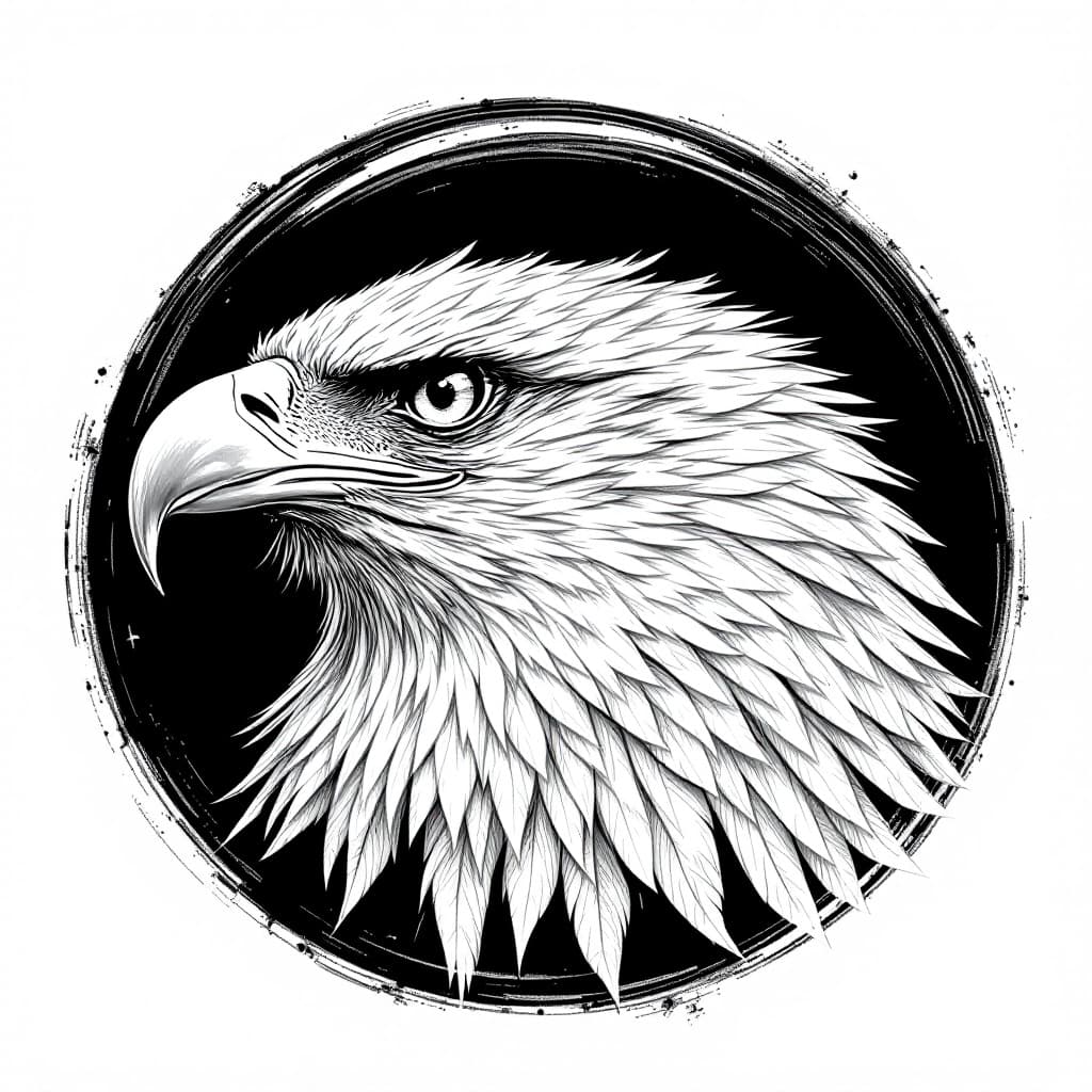 AI generated: escribir EAGLE color plata en MAYUSCULA letra tipo arial 