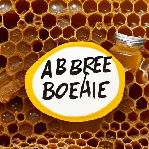 AI generated: the name AbejArte seems to be made of bee honey, that there are a few drops that are about to fall f...
