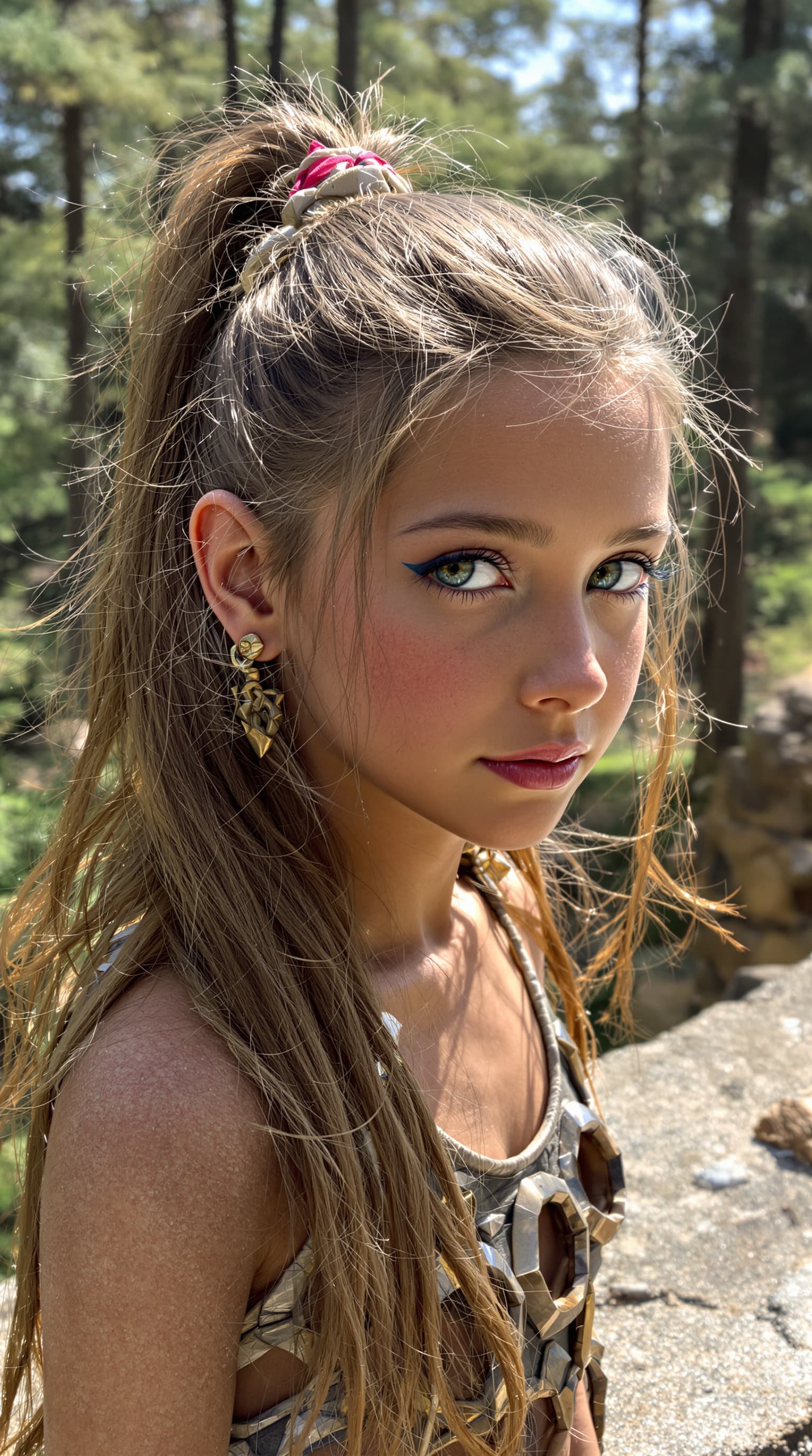 AI generated: a professional photo of a exceptionally beautiful girl in the world, (eleven year old),( age 9) (fut...