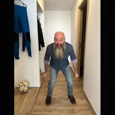 AI generated video: make the man do the crazies breakdance the world has ever seen