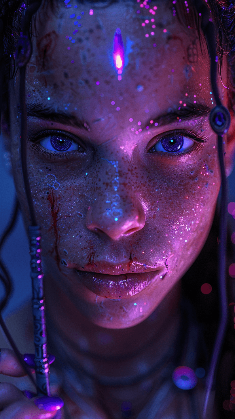 AI generated: 3D rendering alien woman