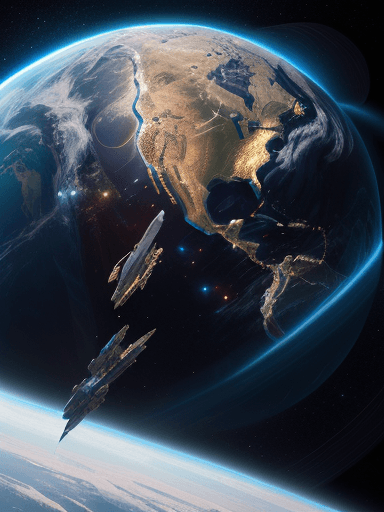 AI generated: the planet earth in space. intricate, elegant, highly detailed, digital painting, artstation, concep...
