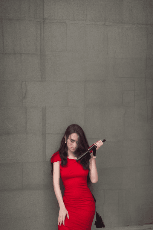 AI generated: Red dress, woman, sks, <lora:BrettCooper:1>