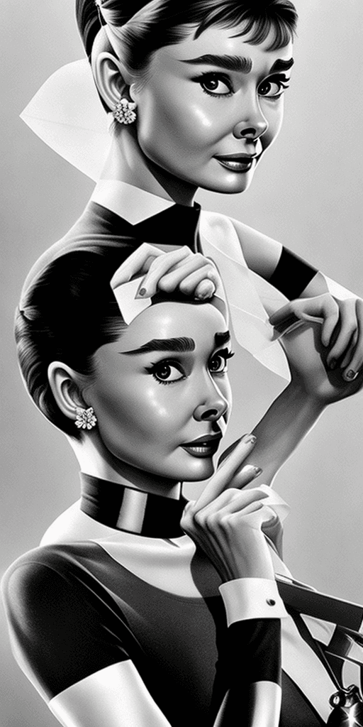 AI generated: Audrey Hepburn, (as captain america),