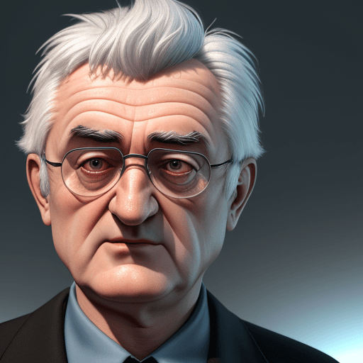 AI generated: Radovan Karadzic pixar style close shot high definition