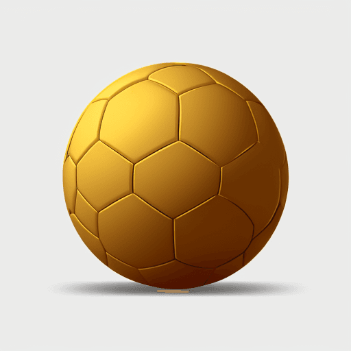 AI generated: Line art logo of a soccer ball , golden, minimal, no background --s 50 svg