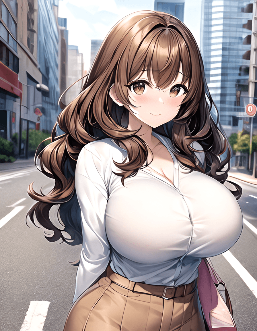 AI generated: big breasts, perfect anime quality, beautiful scenery in background, 20 years old, perfect face, wav...