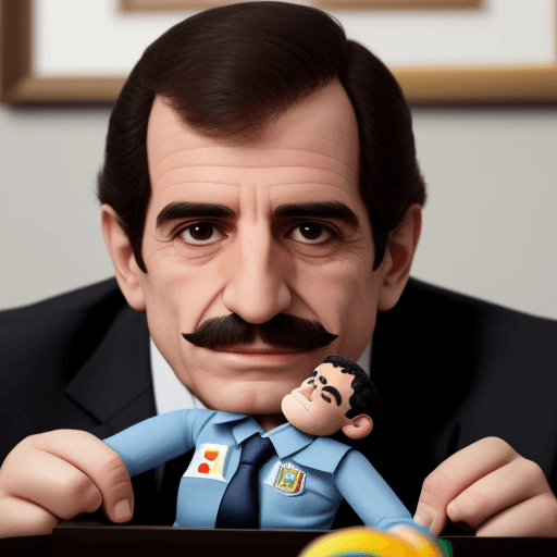 AI generated: alberto fernandez, argentinian president as a toy 
