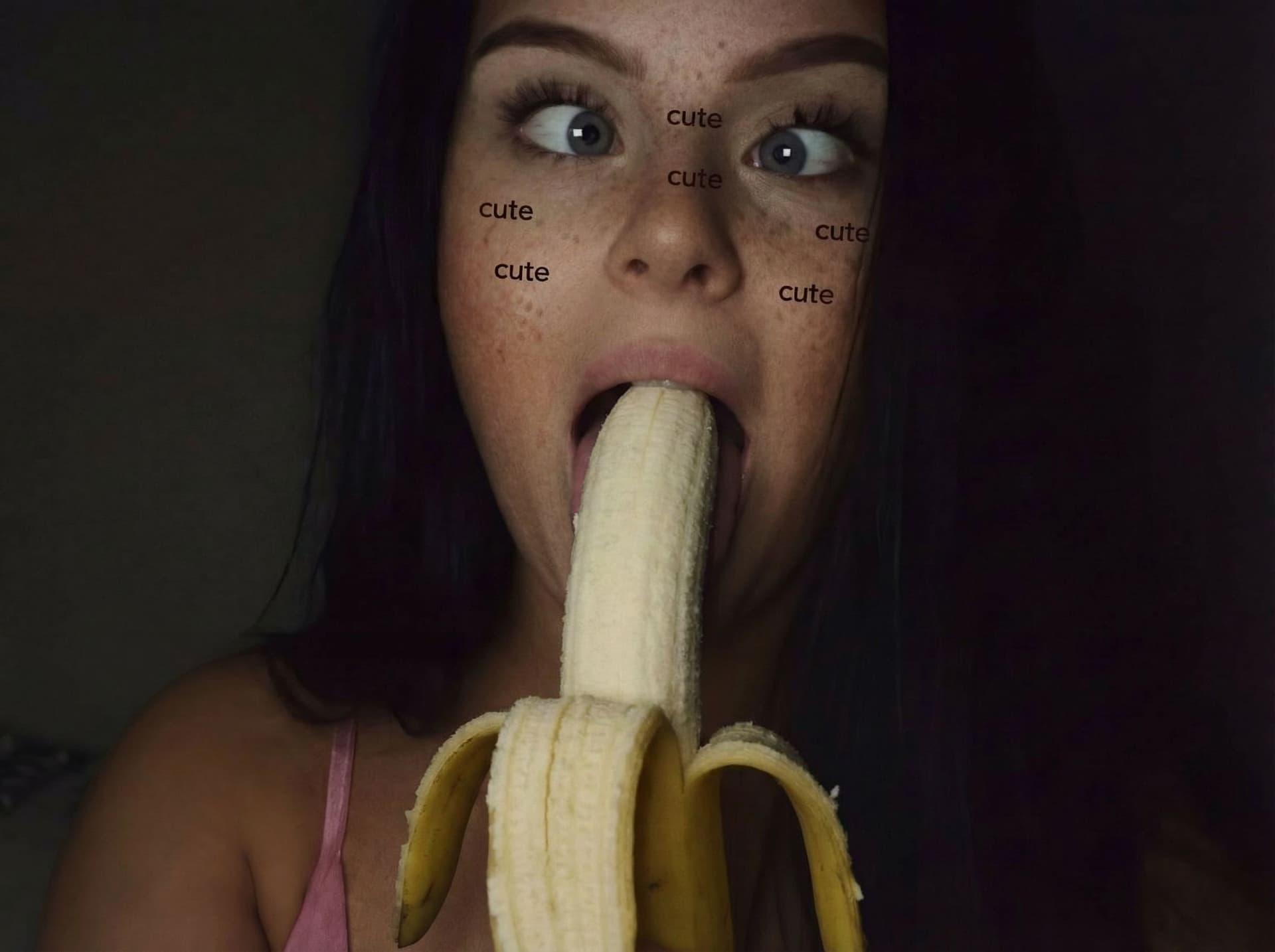 AI generated: Generate a photo with a peeled banana in my mouth 
