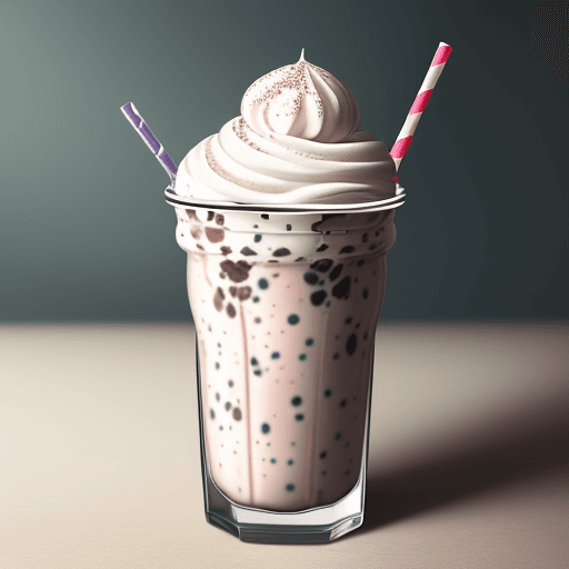 AI generated: realistic photo of milkshake