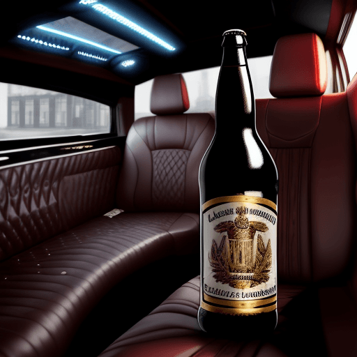 AI generated: limousine beer bottle
