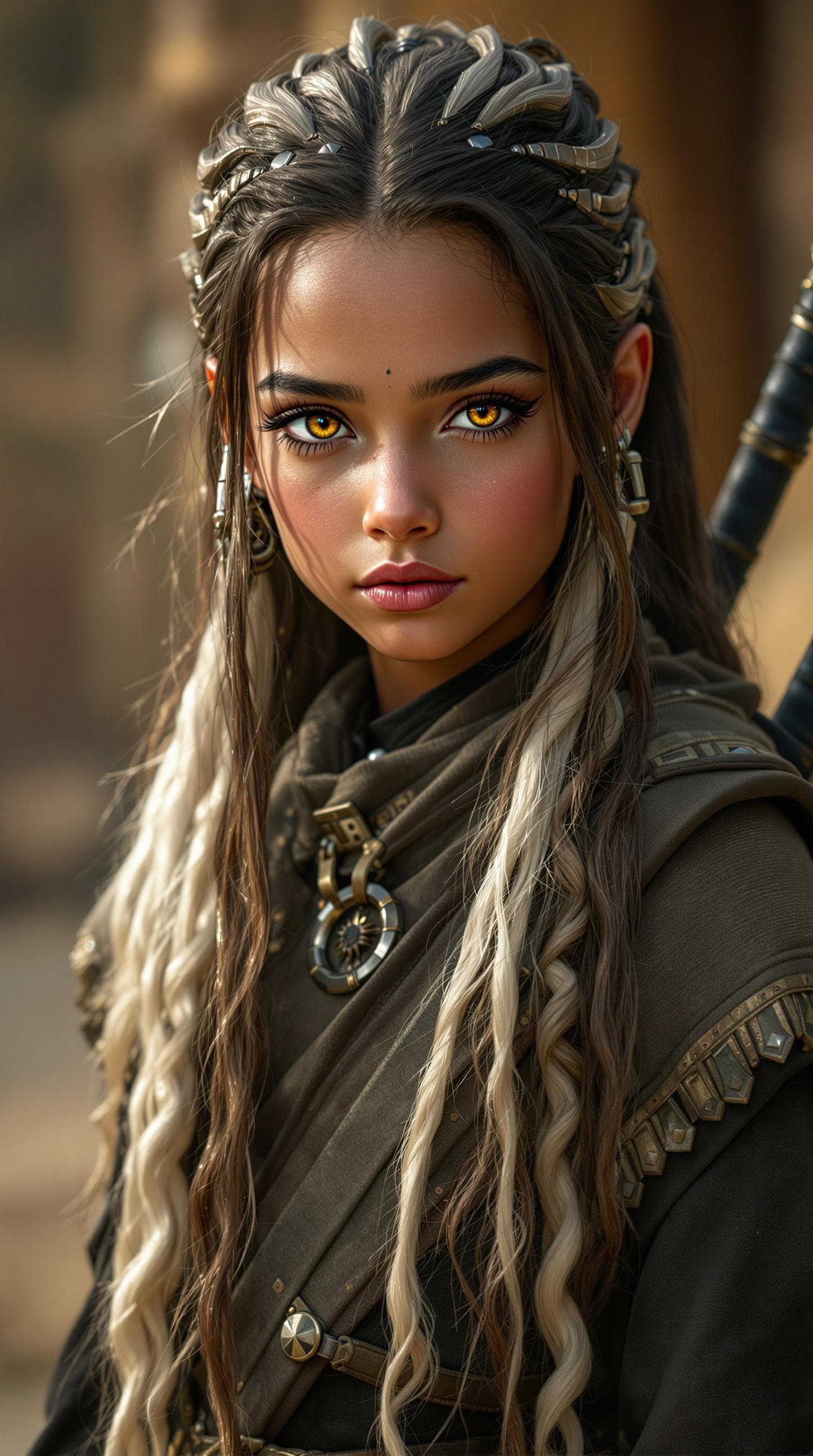 AI generated: a professional photo of a exceptionally of the most beautiful girl in the world, (age 11), Safiya (f...
