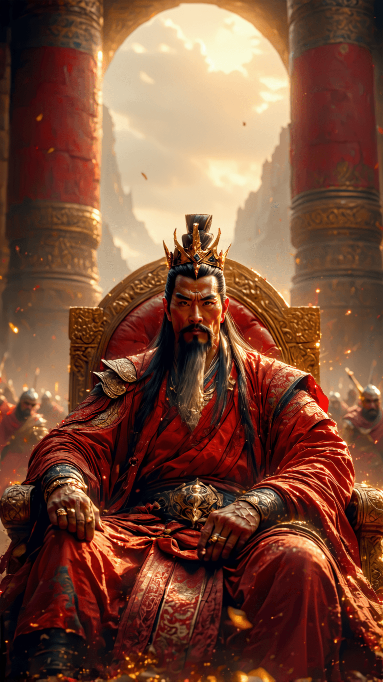AI generated: Create the image of a 
 bottom of the crown is a large circular disk (like a disc). His hair is long...