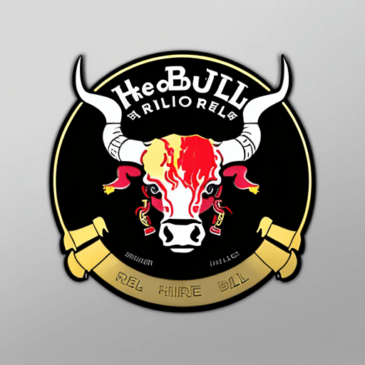 AI generated: Luxury car brand logo based of an spanish team whose name is HRE and have a minimalist bull as a pet...