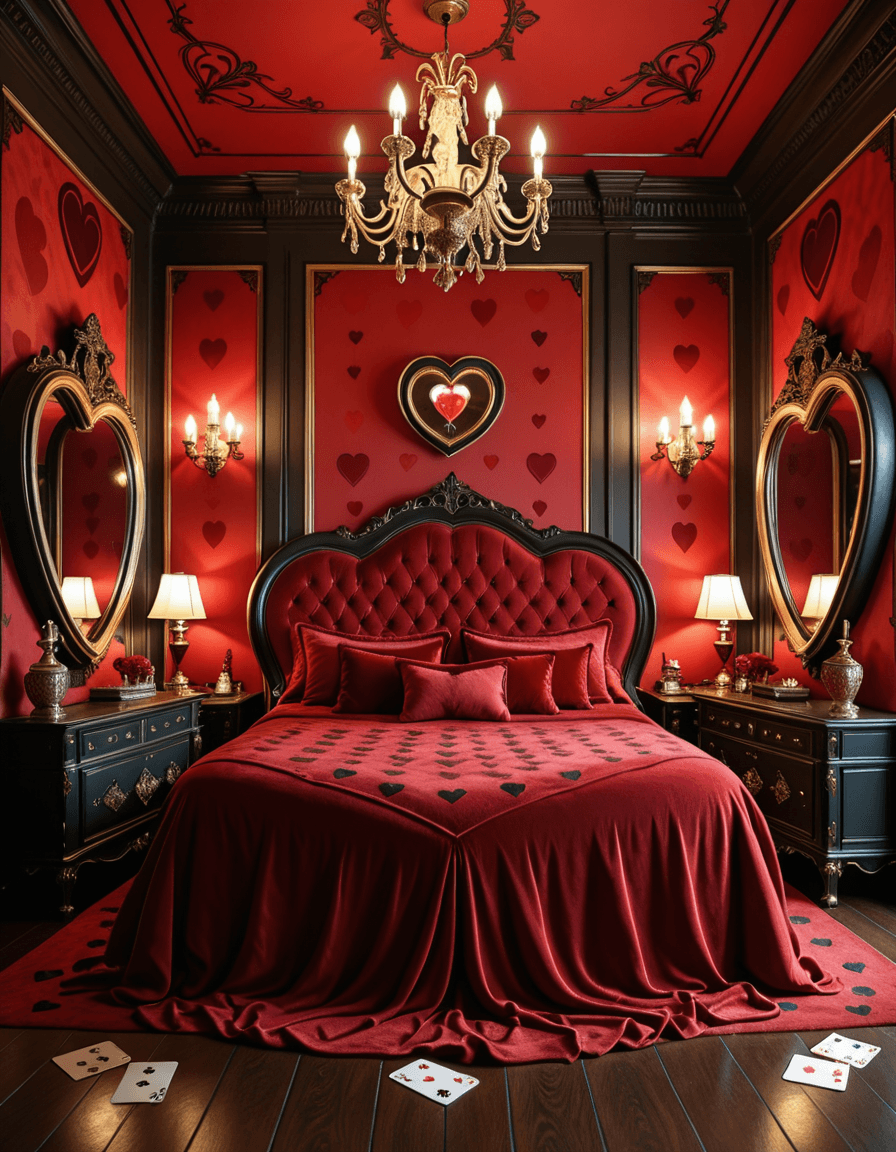 bedroom of the Queen of Hearts illu - Image 3
