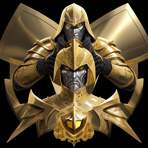 AI generated: armor of GOD, GOOD AND EVIL, GOLD, BLACK DIAMOND
