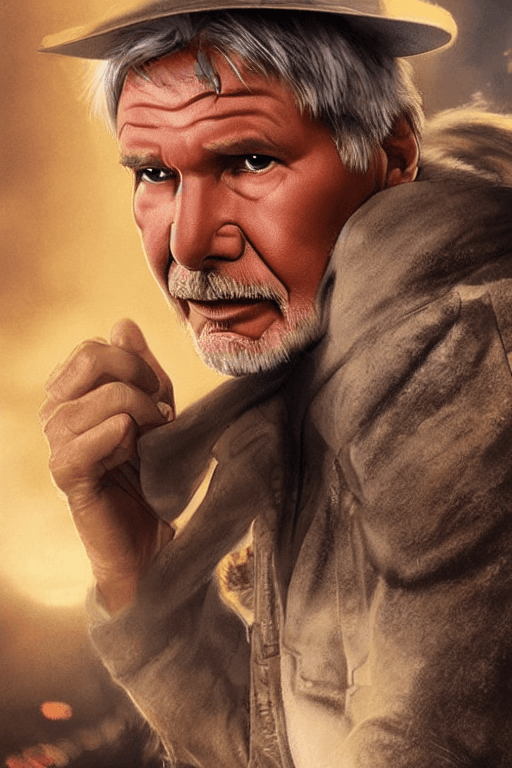 AI generated: HARRISON FORD, highly detailed, hyper-realistic masterpiece, character design, volumetric lighting, ...