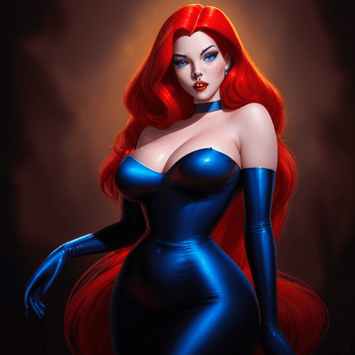 AI generated: Hot Jessica Rabbit is gorgeous, Artgerm style, very cute and beautiful face, in the atmosphere of ho...