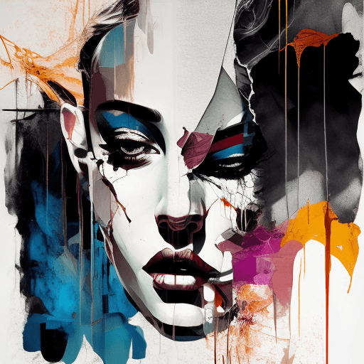 AI generated: using this image create a painting on canvas in color tones, in the style of martin ansin, cracked, ...