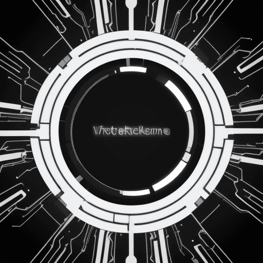 AI generated: A white backround with not so crowded black technology circuit vectors starting at the bottom and up...