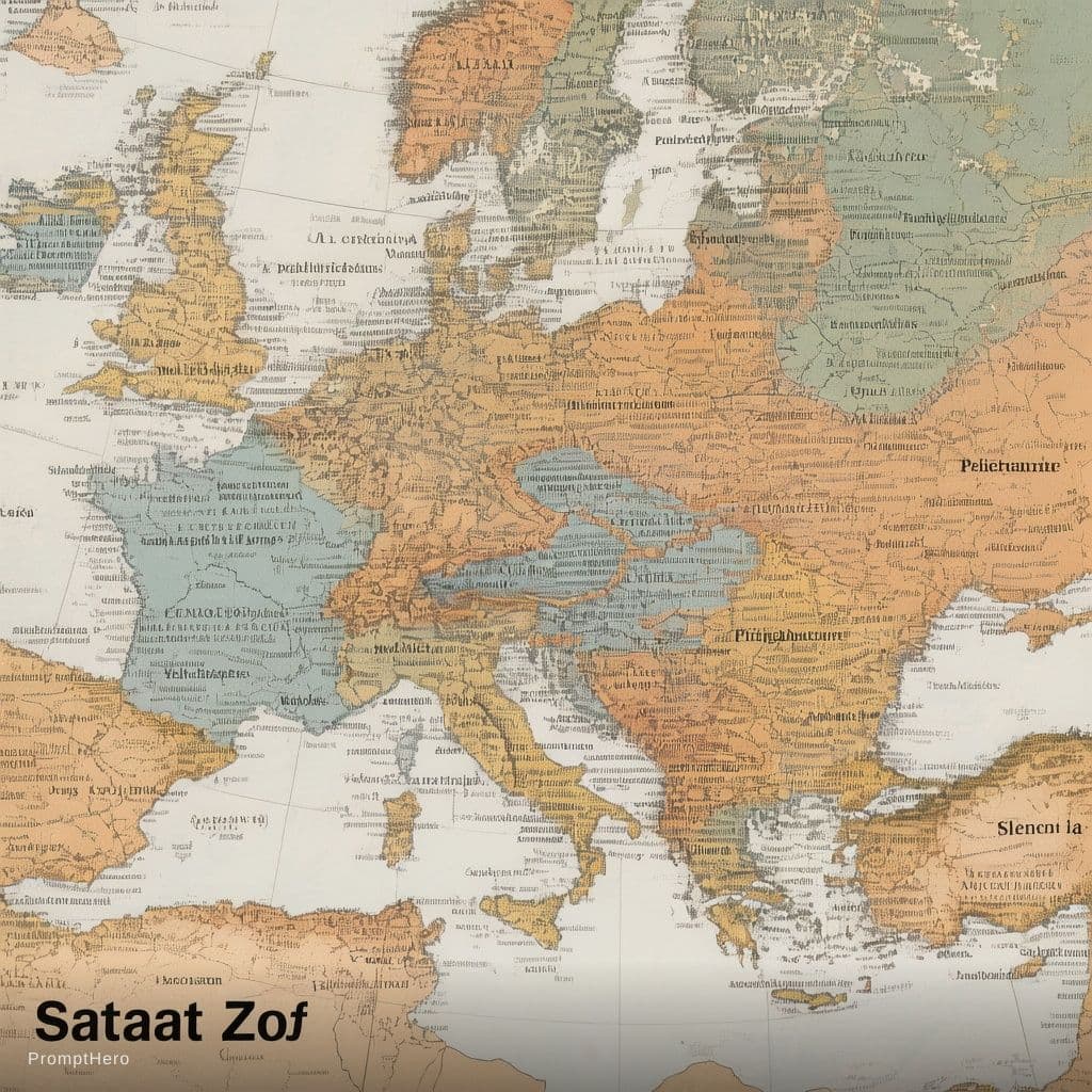 AI generated: The map should resemble a late 20th century political atlas (around 1980 style) unless otherwise spe...