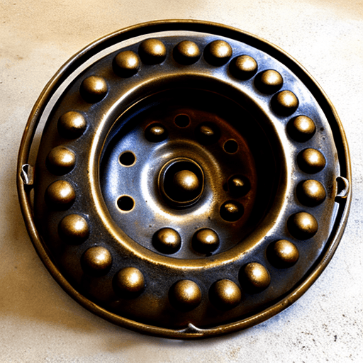 AI generated: old bronze plughole grill 