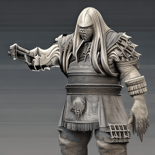 AI generated: an extraordinary 3D rendering featuring Yhorm the Giant from Dark Souls 3. Immerse Yhorm in a vast a...