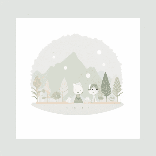 AI generated: A cute [ women ] clipart, organic forms, in the style of Jon Klassen, desaturated light and airy pas...