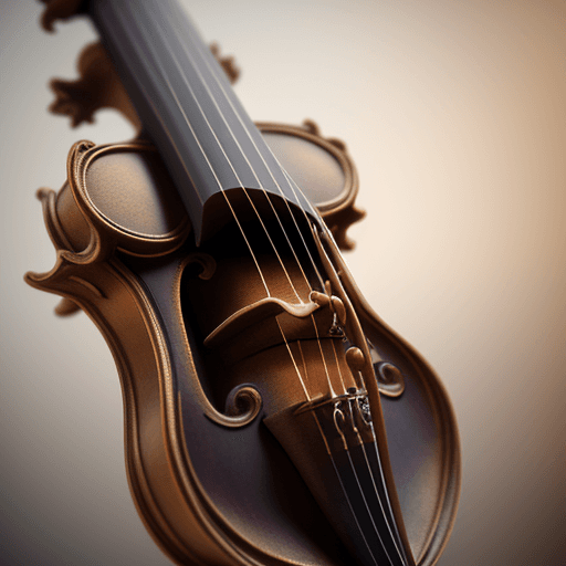 AI generated: baroque violin statue:: gi, global illumination, physically based rendering, photoreal, small detail...