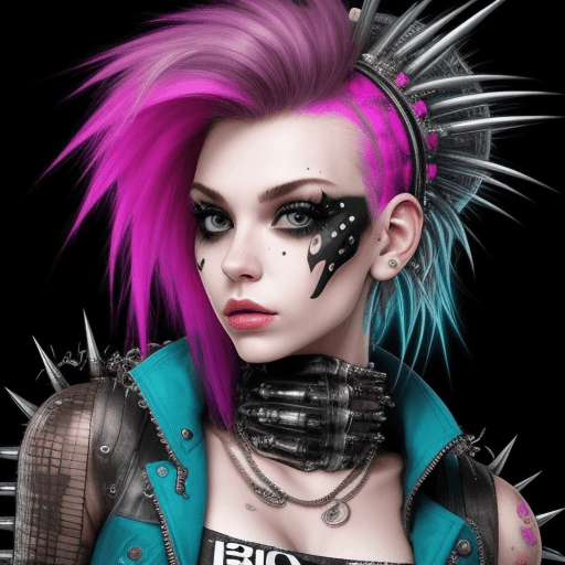 AI generated: bio punk beautiful girl 