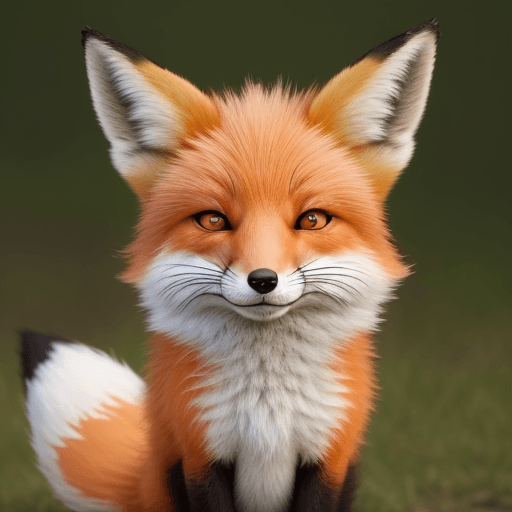 AI generated: cute fox smiling at camera