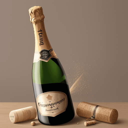 AI generated: 
"The champagne bottle cork popping."