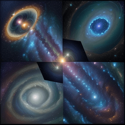 AI generated: a vibrant deep space, where mesmerizing spiraling arms of sparkling stars traverse across the cosmic...