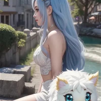 AI generated video: she stands, turns slowly around, walks away and blows the camera a kiss