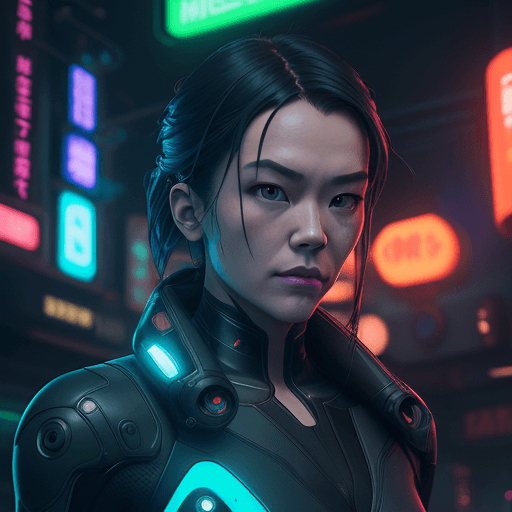 AI generated: dianne doan, boy, altered carbon, highly detailed surreal neon big in japan vfx portrait of a androi...