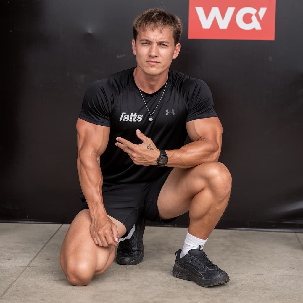 AI generated: Create the men in pic without shirt and uniform.just only his boy and big cock 