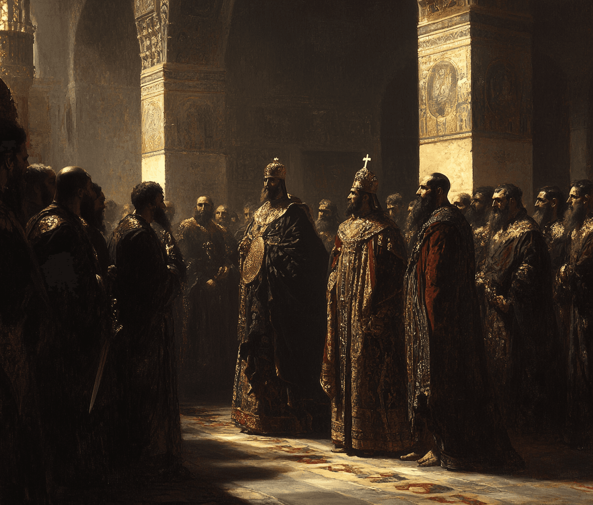 AI generated: An oil painting of the king's court in ancient morocco, by Ilya Repin , high resolution, hyper detai...