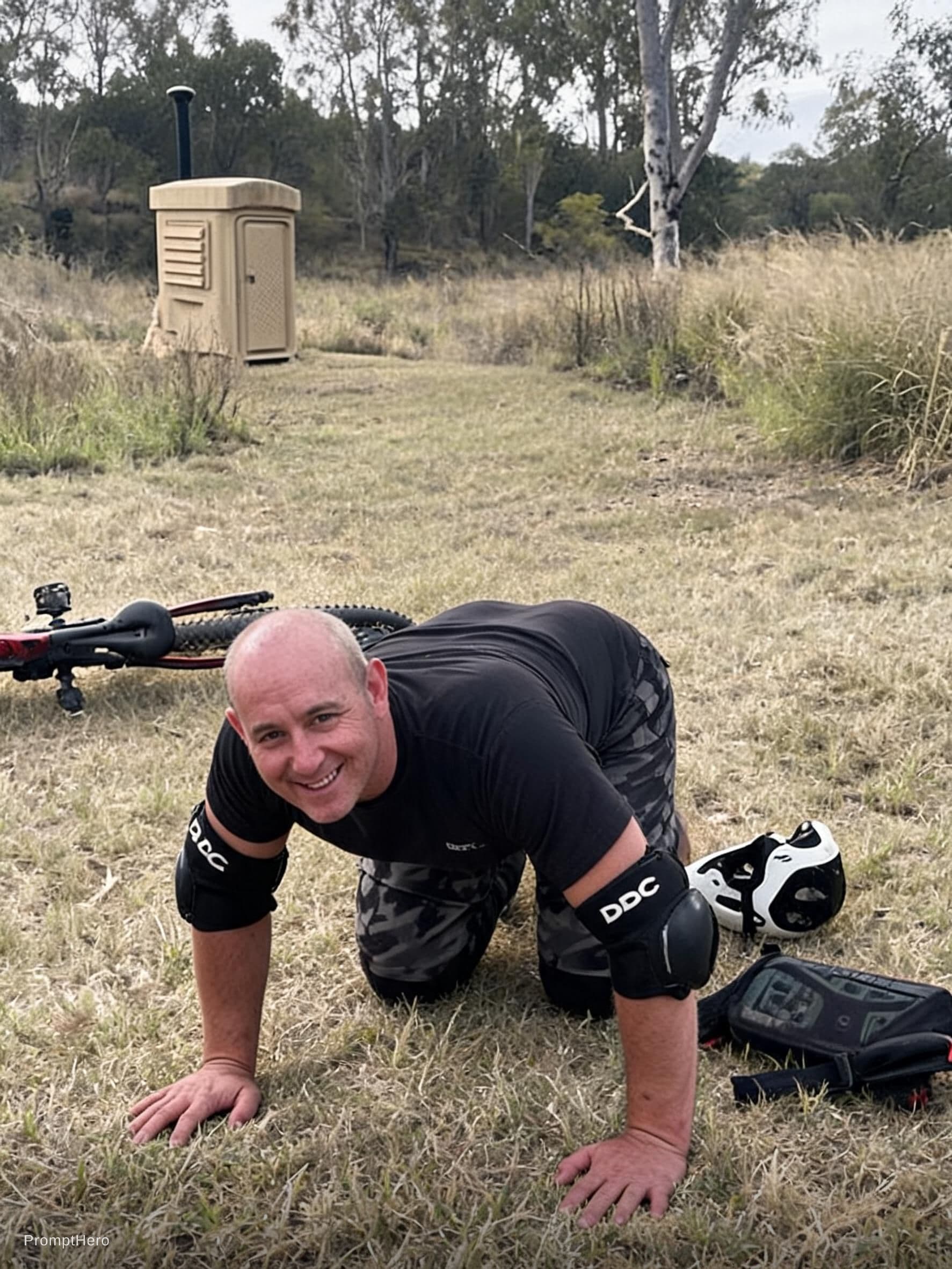 AI generated: make the man I provided in the picture to be in the Cow position similar to the second picture I pro...