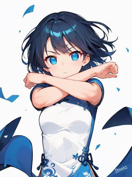 胸を隠す/defence pose