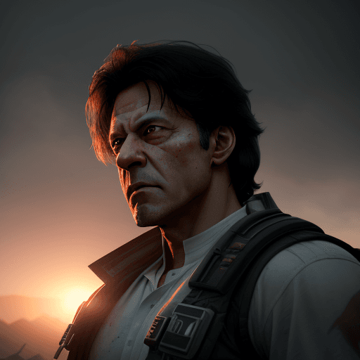 AI generated: Photo of imran khan, dramatic light, pale sunrise, cinematic lighting, battered, low angle, trending...