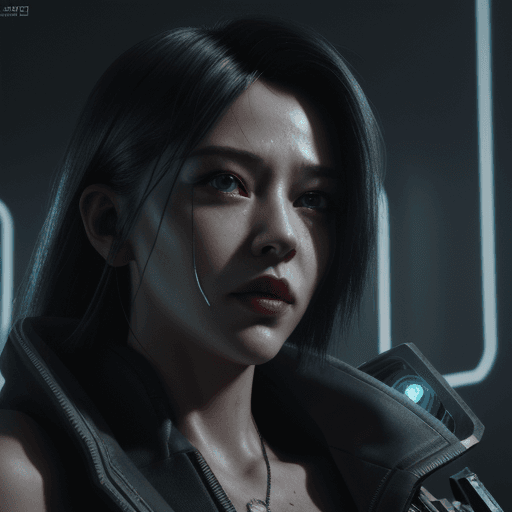 AI generated: Cyberpunk style half-plane god. cinematic, hyperrealism, high detail, octane rendering, 8k