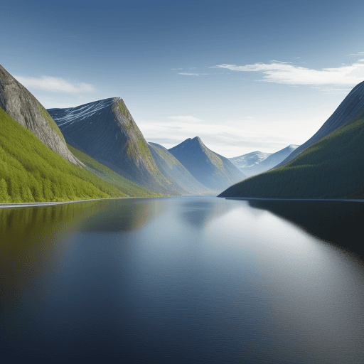 AI generated: Generiere ein Bild der Natur von Norwegen
