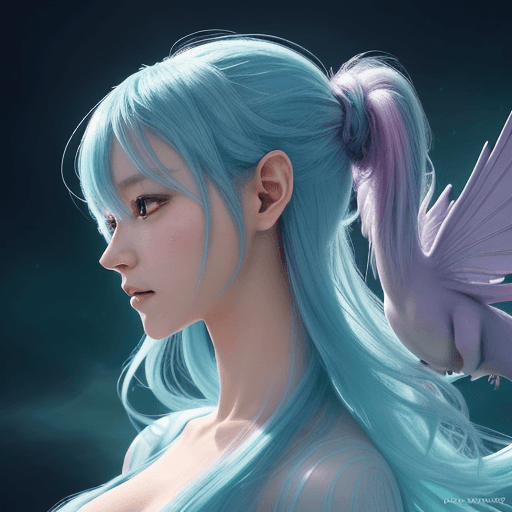 AI generated: Create a non-human, anime-style character for a profile picture. Imagine a fantastical creature with...