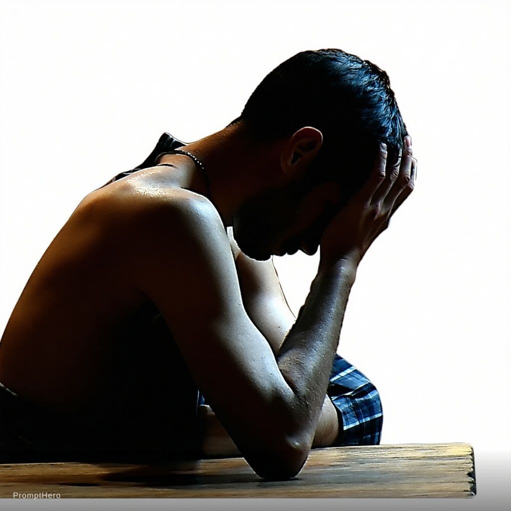 AI generated: hombre manejando triste
